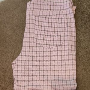 American Eagle Lavender And Grey Shepard Checker Pants